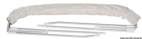 3-bågars bimini hög Ø 22 mm 200/210 cm vit