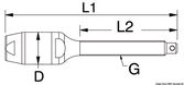 Gjenget terminal for Ø 4 mm tau