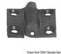 Hengsel i forsterket nylon, svart 38x38 mm