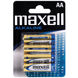 Maxell alkaliska AA/LR6 batterier - 4st