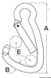 Karabinhage AISI 316 med stor åbning 10 mm