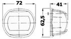 Compact 12 AISI 316/hvit akterlanterne