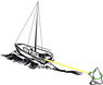 Stropp for landfortøyning H: 3.5m 65 mm grønn