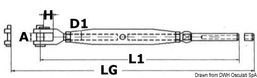 Strekkfisk med pressterminal AISI 316 8 mm
