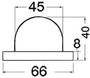 Hvit 135° lanterne i forkrommet ABS