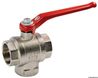 Messinkinen 3-tie palloventtiili 1/2" L