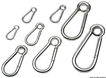 Karbinhake polerad AISI 316 med öga 6 mm