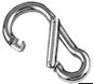 Karabinkrok med asymmetrisk åpning AISI 316 80 mm