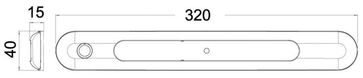 Fristående LED-armatur vit 310x40x11.5mm