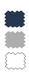 Hestesko-redningskrans med blåt overtræk