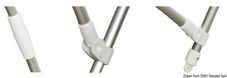 3-bågs hopfällbar bimini Ø 22 mm 170/180 cm vit