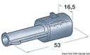 Vanntett plastkobling, han, 1-polet