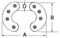 8-stifts kopplingslänk AISI 316 6 mm