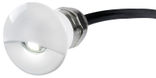 Hvitt LED-courtesylys med hus i matt svart anodisert aluminium