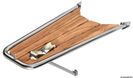 Baugspryd AISI 316/teak med vippbar ankerrulle Ø32 mm