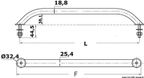 Ovalt rörhandräcke SS med utvändiga skruvar 220 mm