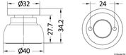 Magnetisk dørholder i forkrommet messing Ø 40 mm