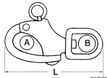 Hurtigsjakkel for spinnaker med sviveløye AISI 316 128 mm
