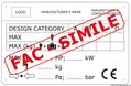 CE-båtidentifikasjonsplate for utenbordsmotorer