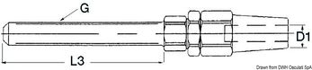 SS terminal for strekkfisk Ø 6 mm