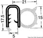 Armerad PVC-profil för kantlist svart 4-5mm 50m