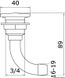 Full Flush bränsleventilation i förkromad mässing 90° Ø 19 mm