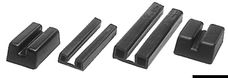 Svart PVC-ändstycke 44x18 mm