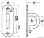 Øyebøyle med flat base, polert SS 15 x 45 mm