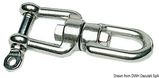Schackel/schackelsvirvel med försänkt sprint AISI 316 6 mm