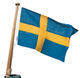 Båtflagg Sverige polyesterflaggduk