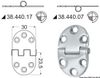 Hængsel med standardsplit 2mm 47x30 mm