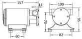Europump itseimevä pumppu messinkisellä pumppupäällä 12 V