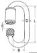 Karabinkrok med skrueåpning AISI 316 8 mm