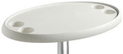 Soikea valkoinen pöytä komposiittimateriaalista 762x457 mm
