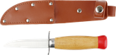 Scoutkniv med trähandtag och fingerskydd