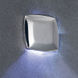 SQUARE innfelt hvitt courtesylys nedover