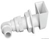 Valkoinen muoviläpivienti 90° 1" x 19 mm