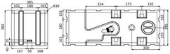 Jätevesisäiliö maceratorilla 12 V 115 l