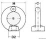 Smidd øyebolt med innvendig gjenge AISI316 16 mm