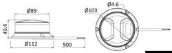 LED-kaksoisvilkku sininen 12/24 V