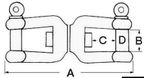 Schackel/svirvelschackel AISI 316 16 mm