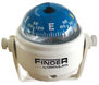 Finder kompassi 2" kiinnikkeellä valkoinen/sininen