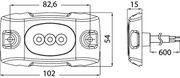Undervanns LED-lys 12/24V blått + AISI316 deksel