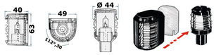Utility 88 hvit/112.5° grønn lanterne