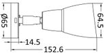 LED SS lyskaster med USB-C og bryter