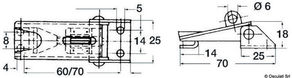 SS justerbar spændelås 70x25 mm