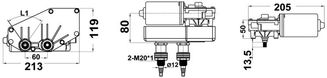 Motor för torkararmar och torkarblad 24 V 70 W