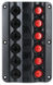 Wave elektrisk kontrollpanel, 6 brytere