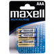 Maxell Alkaliska AAA/LR 03 batterier - 4st