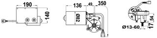 Motor för torkararmar och torkarblad 24 V 100 W